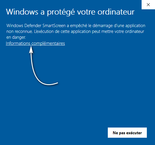 Écran Windows SmartScreen